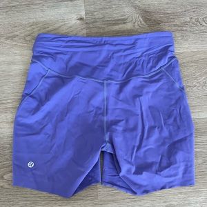 Lululemon base pace shorts 6” size 8